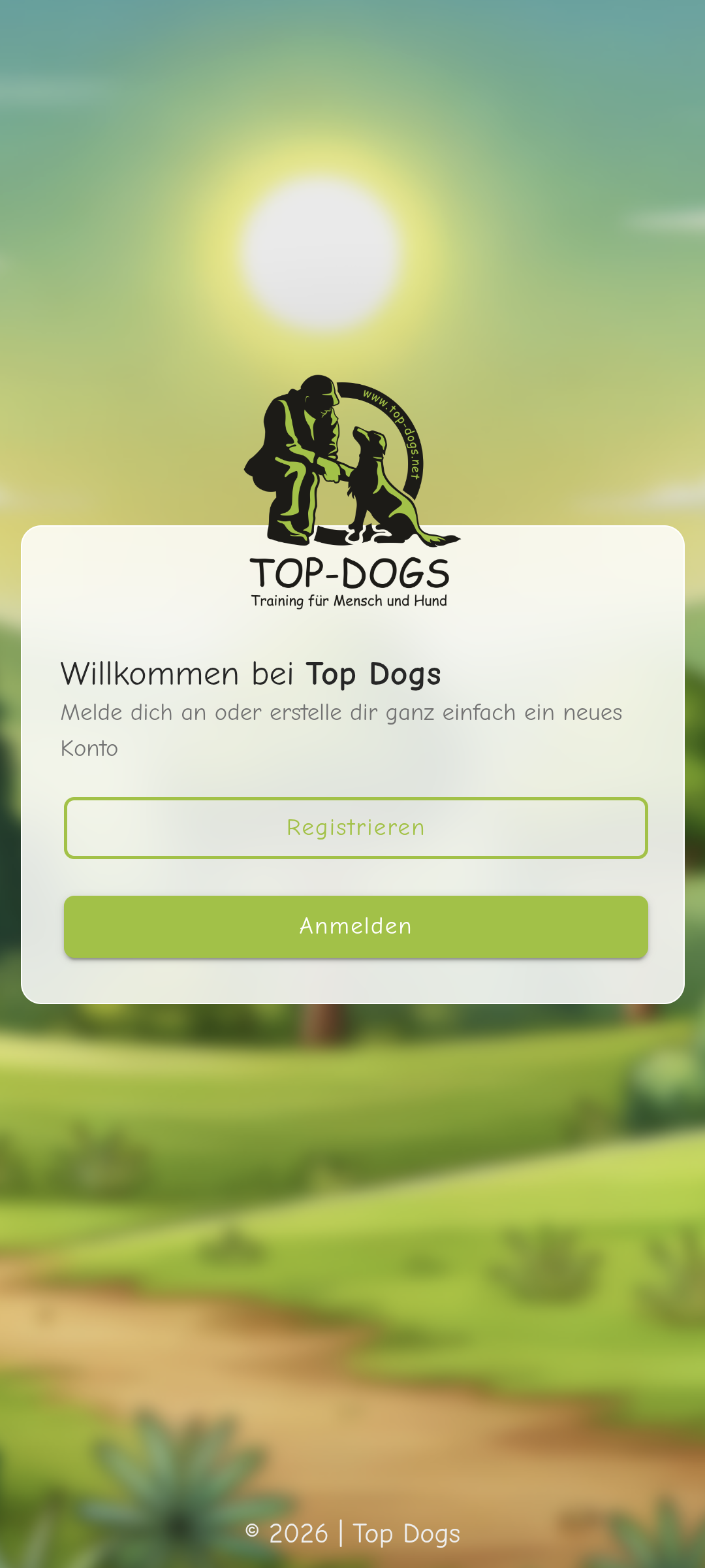 Top Dogs Hundeschul-App mit eigenem Branding und Logo