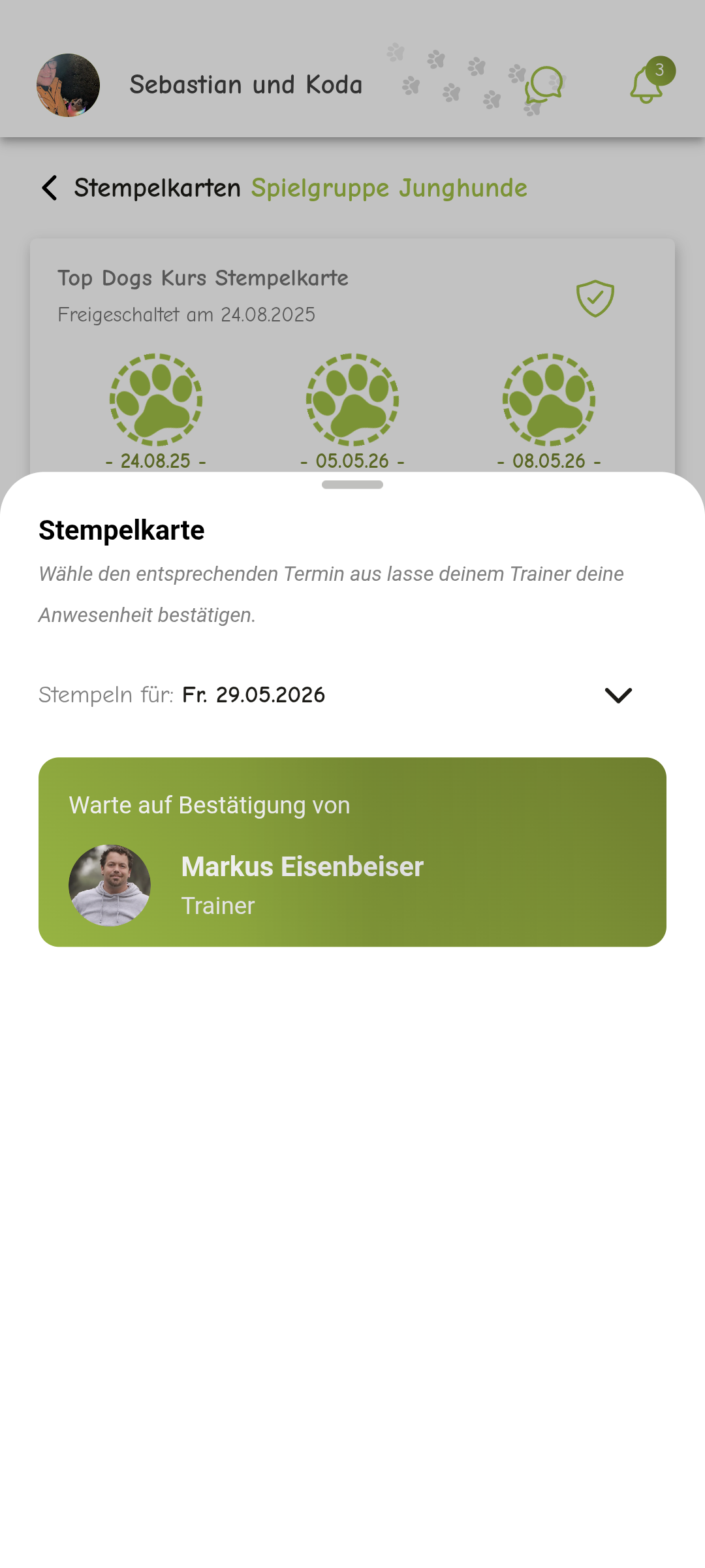 Admin-Panel für Hundepensionsverwaltung und Mitarbeiterübersicht