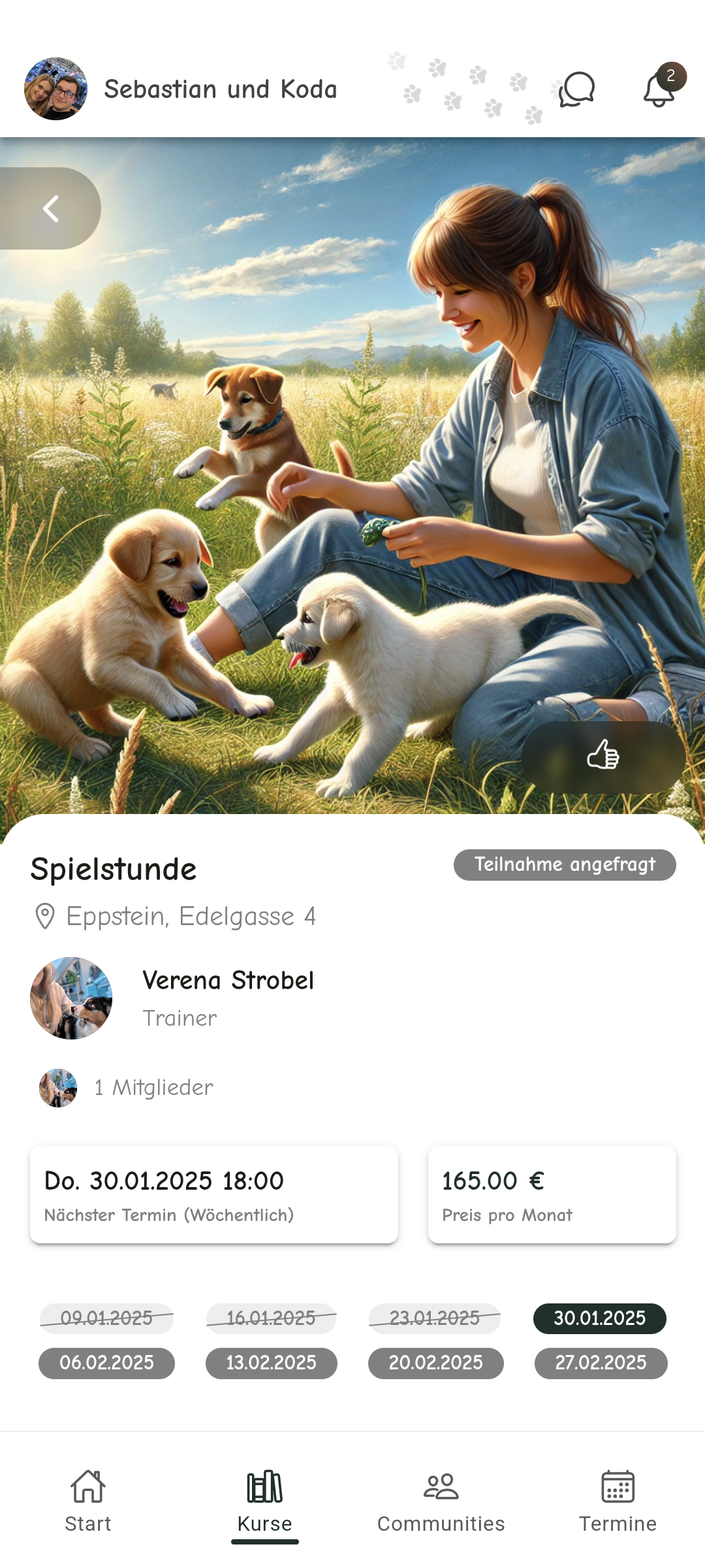 Herzenshunde App - Navigation