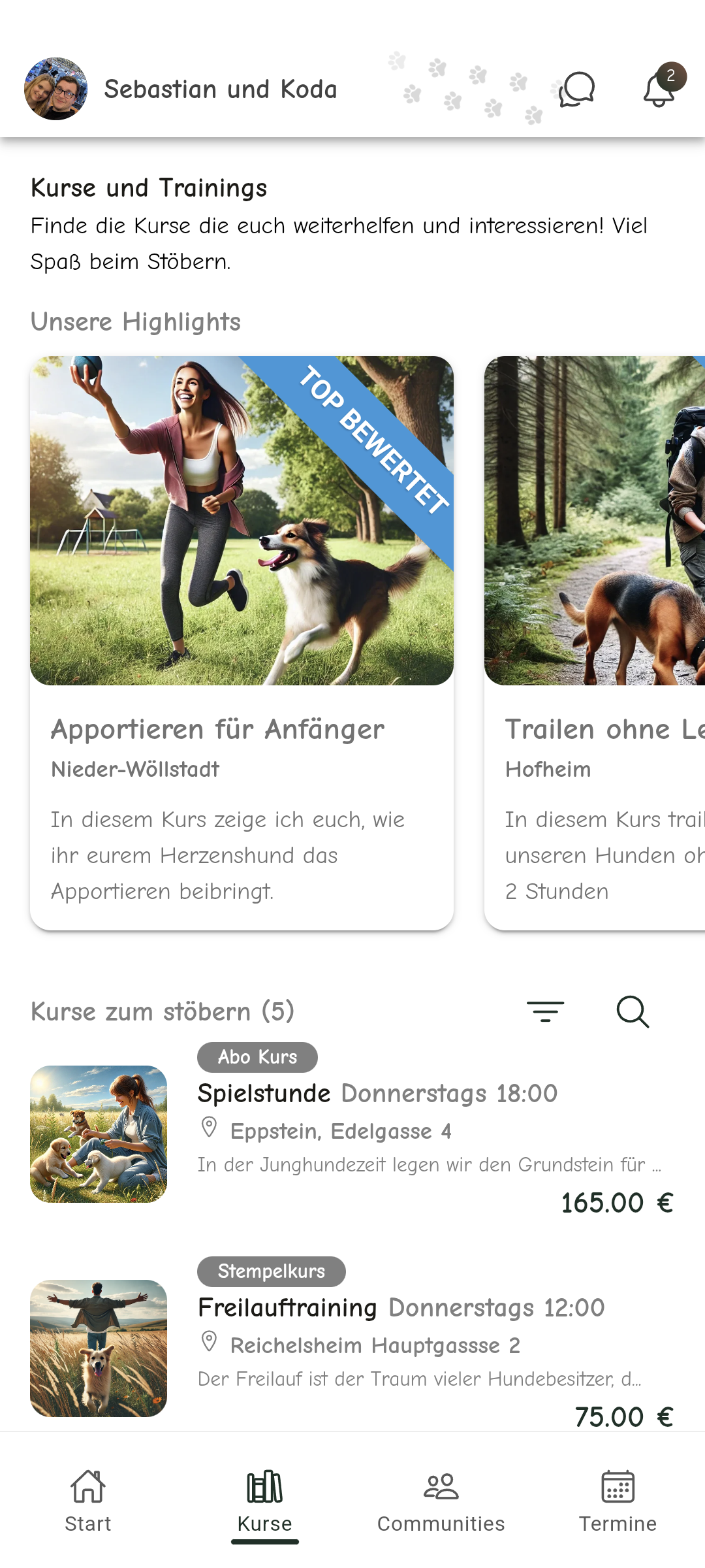 Herzenshunde App - Profile