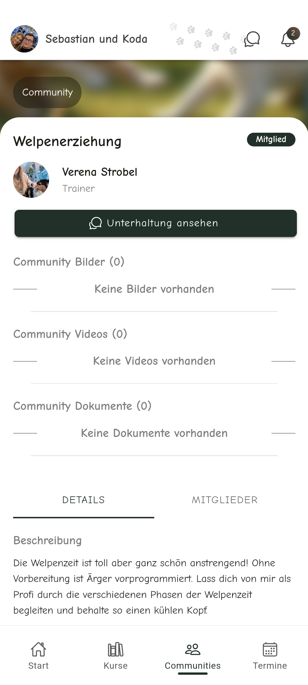 Herzenshunde App - Settings